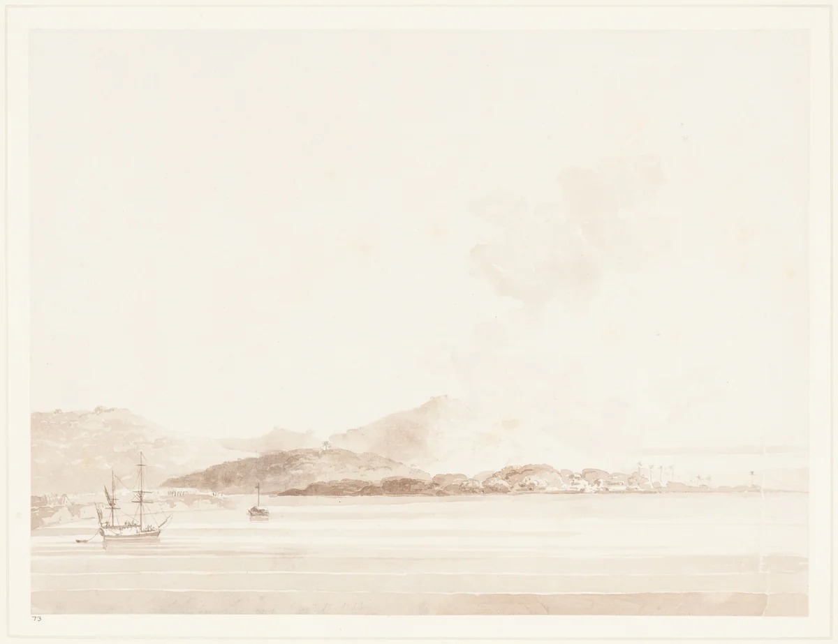 A View in India by William Daniell, drawing, 1788
