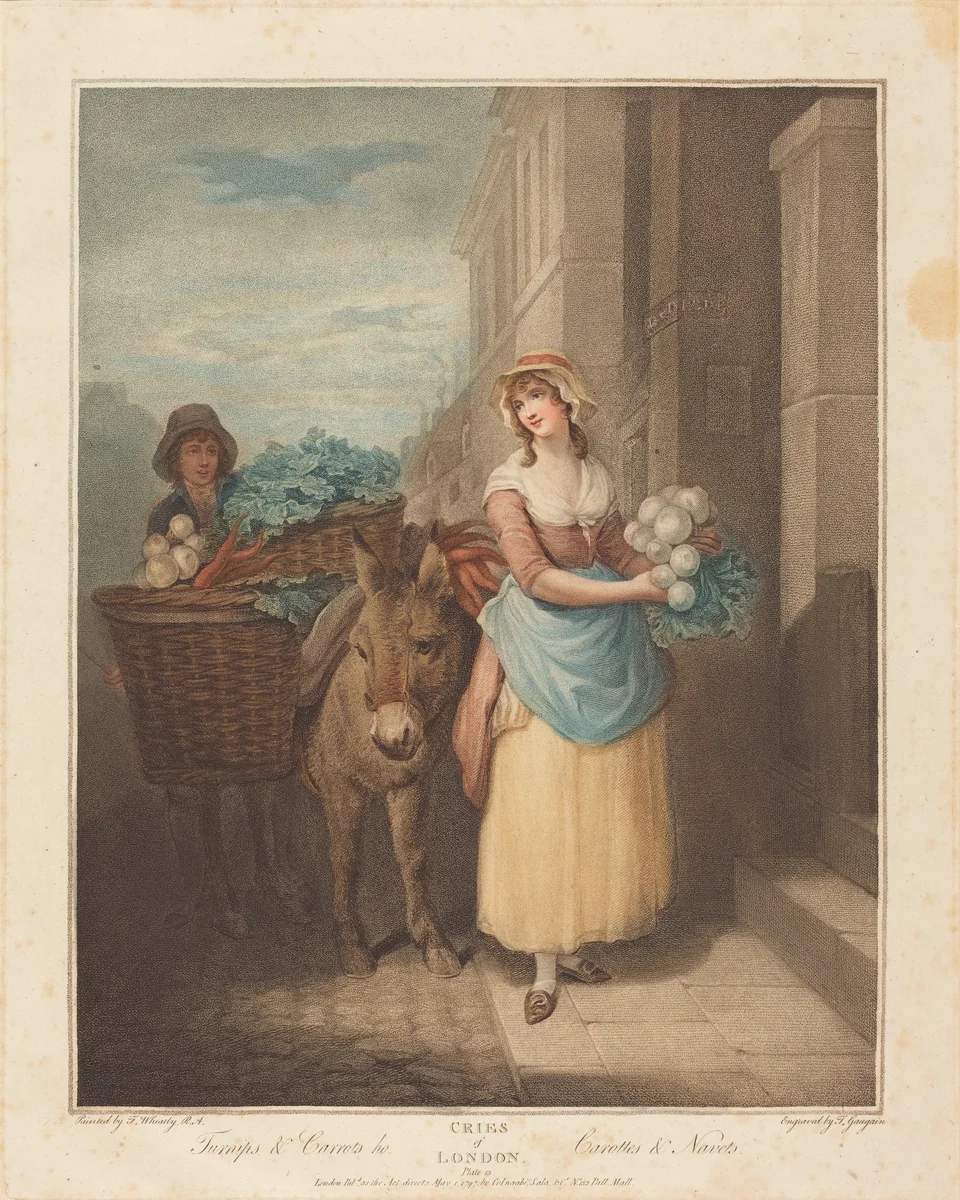Turnips and Carrots Ho by Thomas Gaugain
Francis Wheatley, print, 1797