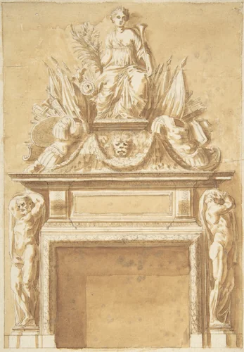 Design for a Mantlepiece by Christian Gottlob Mietzsch, drawing, 1760-1799