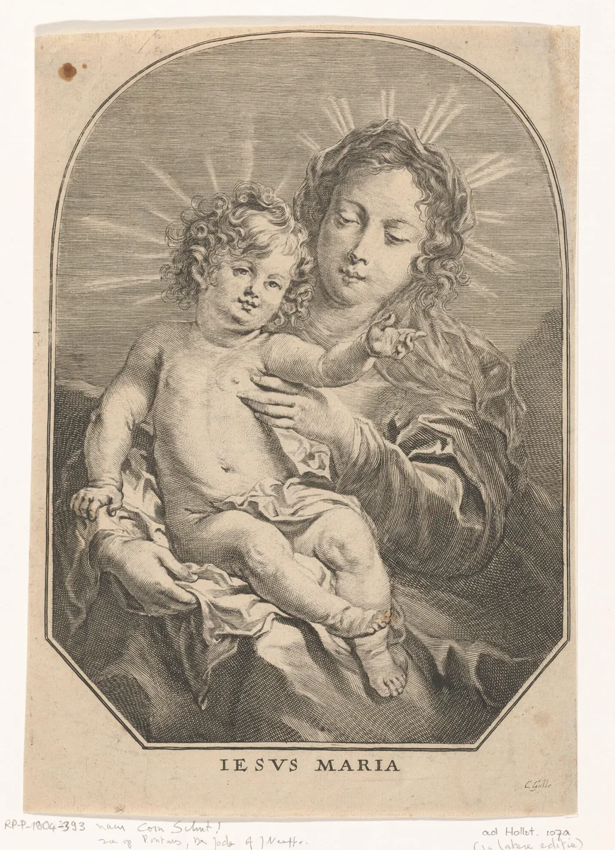 Maria met het Kind by Unknown, print, 1586-1650