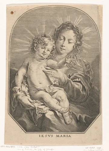 Maria met het Kind by Unknown, print, 1586-1650