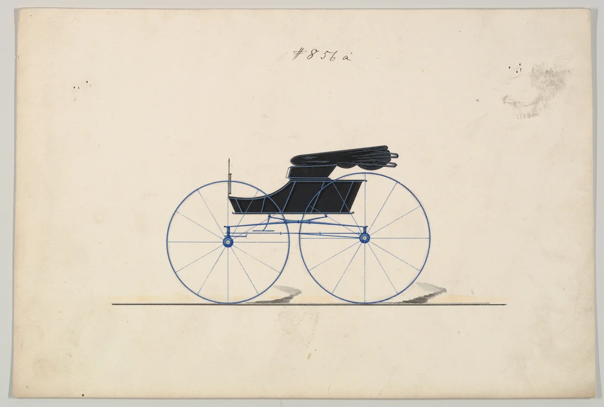 Design for Wagon, no. 856a by Brewster & Co., drawing, 1850-1870