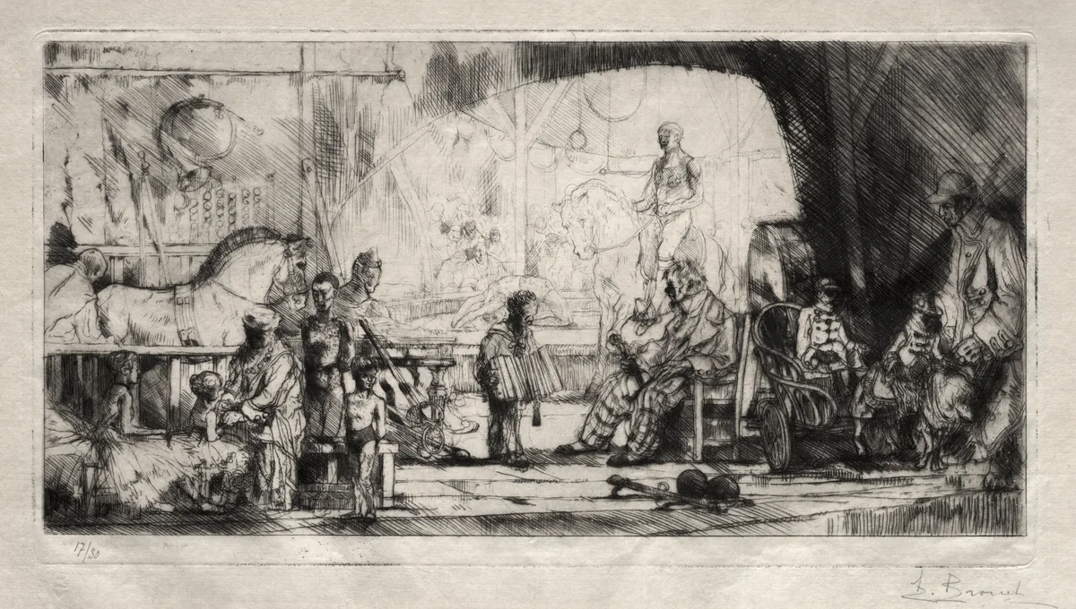 The Pinder Circus by Auguste Brouet, print, 1902-1941