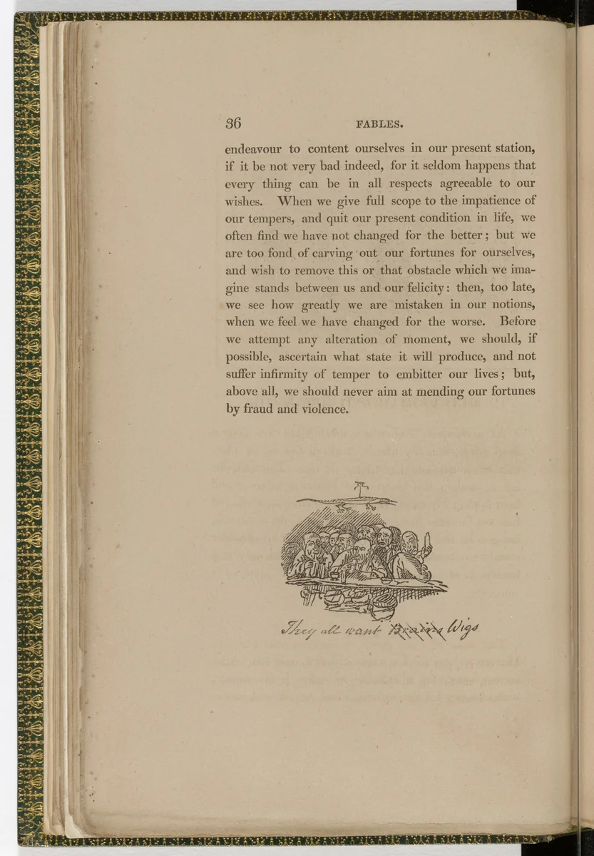 Tailpiece (page 36) from The Fables of Aesop by Thomas Bewick, illustrated book, 1818