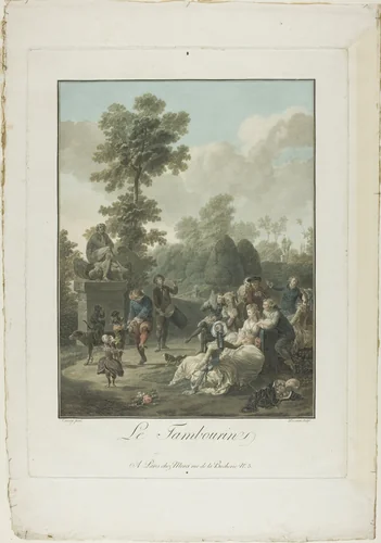 Le Tambourin by Charles Melchior Descourtis, print, 1788-1794