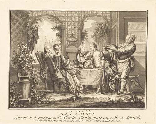 Le midi by Joseph de Longueil; Charles Eisen, print, 1730-1792