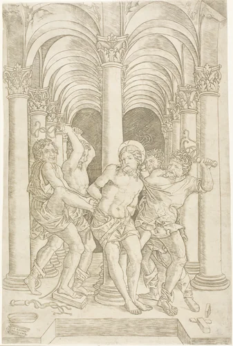 The Flagellation by Giovanni Antonio da Brescia, print, 1509