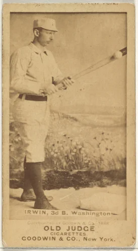 John Irwin, 3rd Base, Washington Nationals, from the Old Judge series (N172) for Old Judge Cigarettes by Goodwin & Company, photograph, 1888