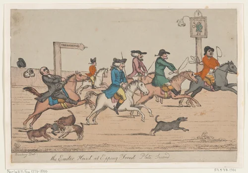 The Easter Hunt at Epping Forest, Plate Second by Henry William Bunbury, print, 1805-1815
