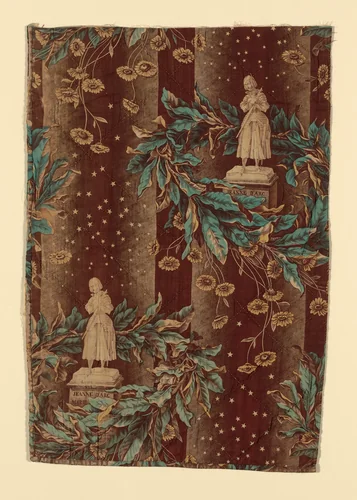 Jeanne d'Arc (Joan of Arc)(Furnishing Fabric) by Marie Christine d'Orléans, textile, 1839-1840