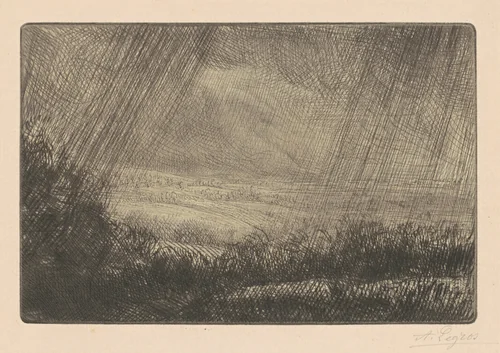 Plain (La Plaine) by Alphonse Legros, print, 1877-1911