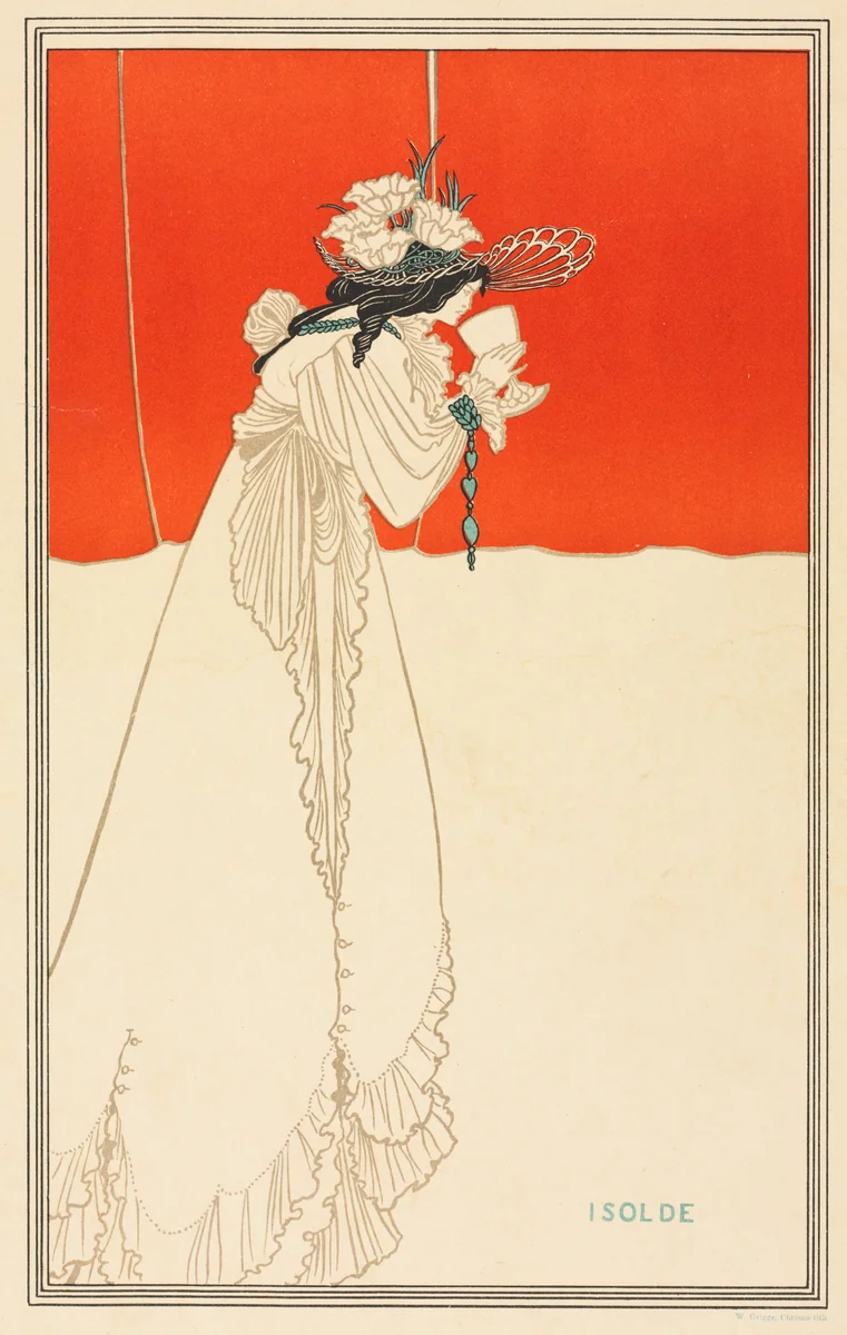 Isolde by Aubrey Beardsley, print, 1895