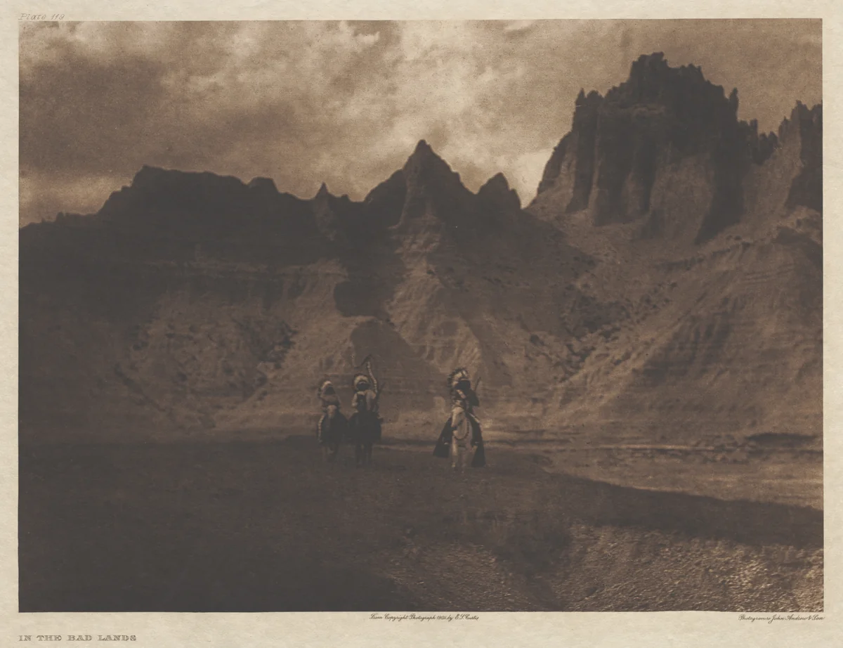 Portfolio III, Plate 119: In the Bad Lands by Edward Curtis, other, 1904