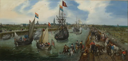 The Departure of a Dignitary from Middelburg by Adriaen Pietersz van de Venne, painting, 1615