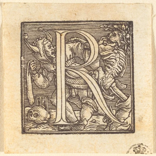 Letter R by Hans Lützelburger, print, 1518-1528