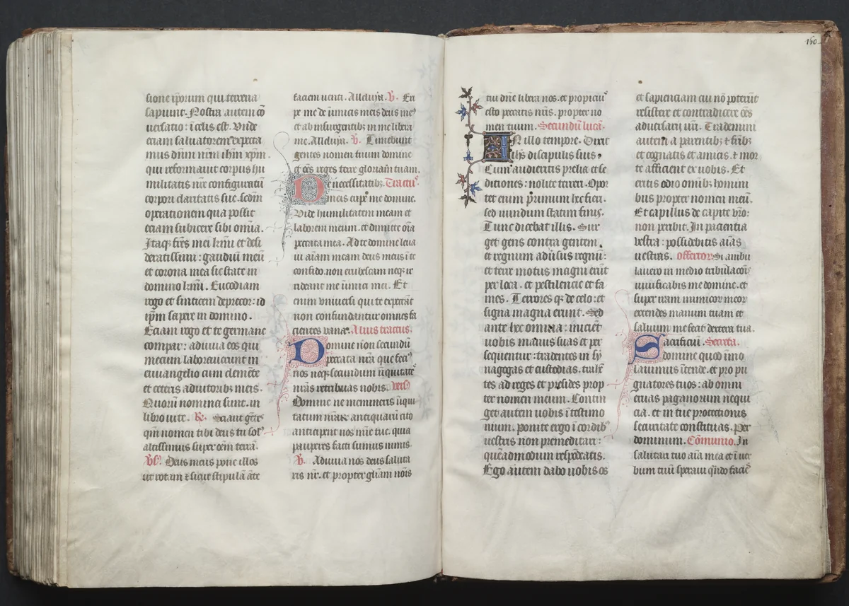 The Gotha Missal: Fol. 160r, Text by Master of the Boqueteaux, book, 1370-1380