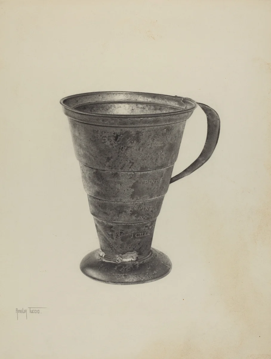 Pa. German Graduated Measure by Amelia Tuccio, index of american design, 1939