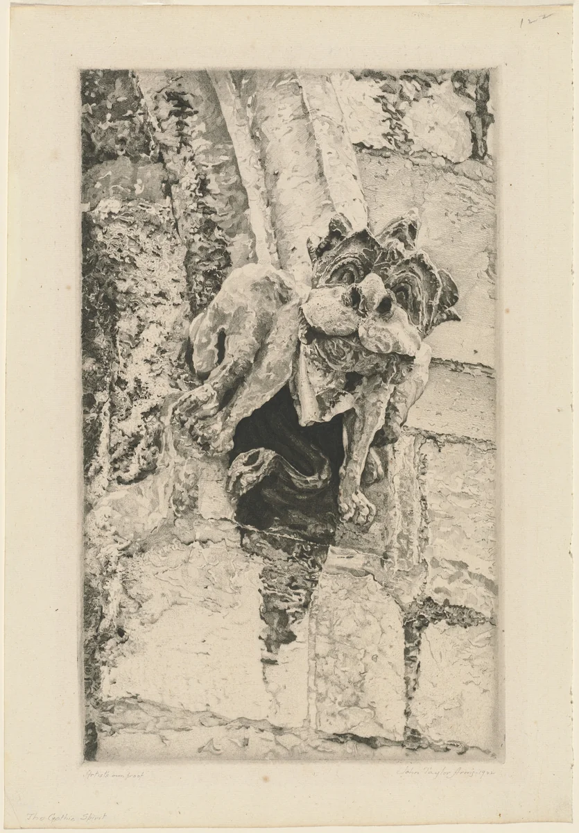 The Gothic Spirit by John Taylor Arms, print, 1922