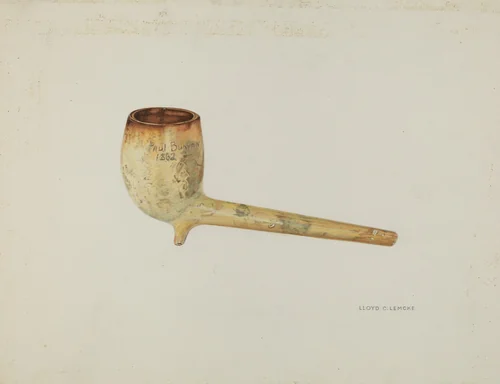 Pipe by Lloyd Charles Lemcke, index of american design, 1937