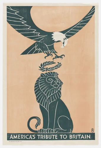 America's Tribute to Britain by Frederick George Cooper, design, 1918