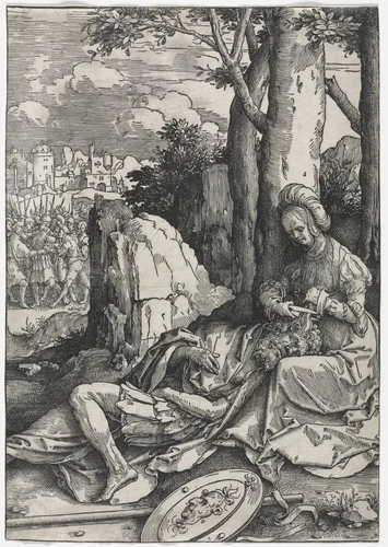 The Power of Women: Samson and Delilah by Lucas van Leyden, print, 1507-1517