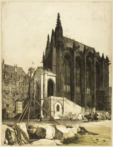 La Sainte Chapelle, Paris by Thomas Shotter Boys, print, 1839