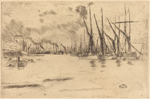 From Pickle-Herring Stairs by James McNeill Whistler, print, 1878