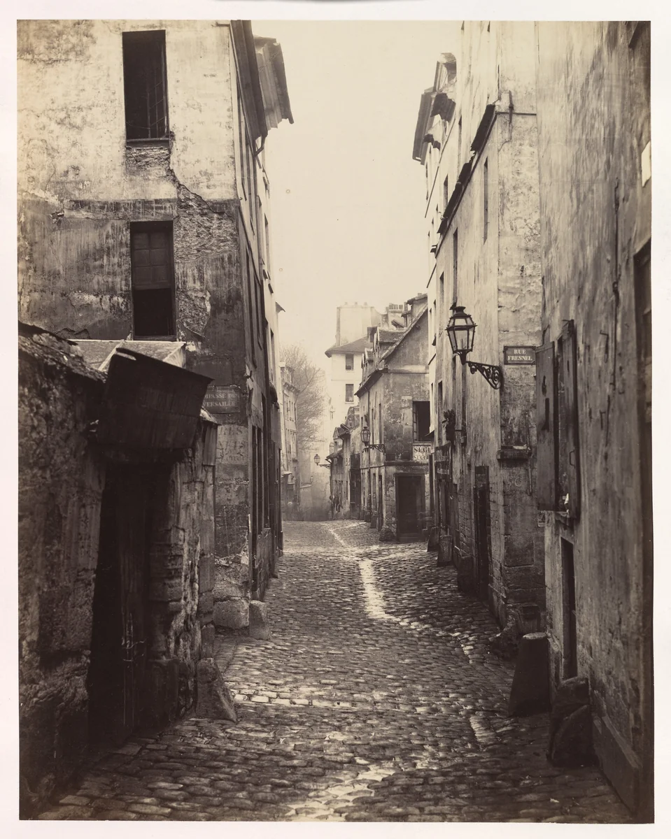 Rue Traversine (from the Rue d'Arras) by Charles Marville, photograph, 1866-1870