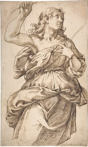An Angel by Bartolomeo Passarotti, drawing, 1529-1592