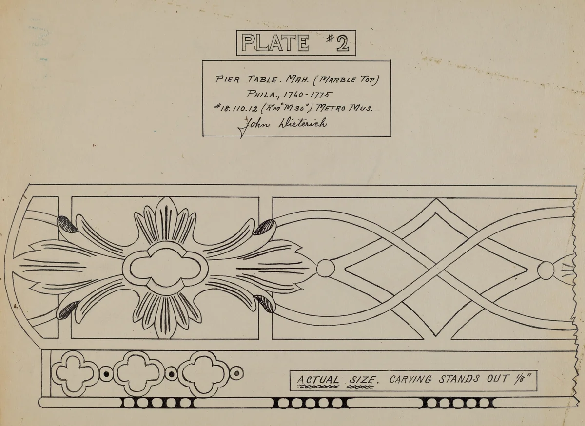 Pier Table by John Dieterich, index of american design, 1935-1942