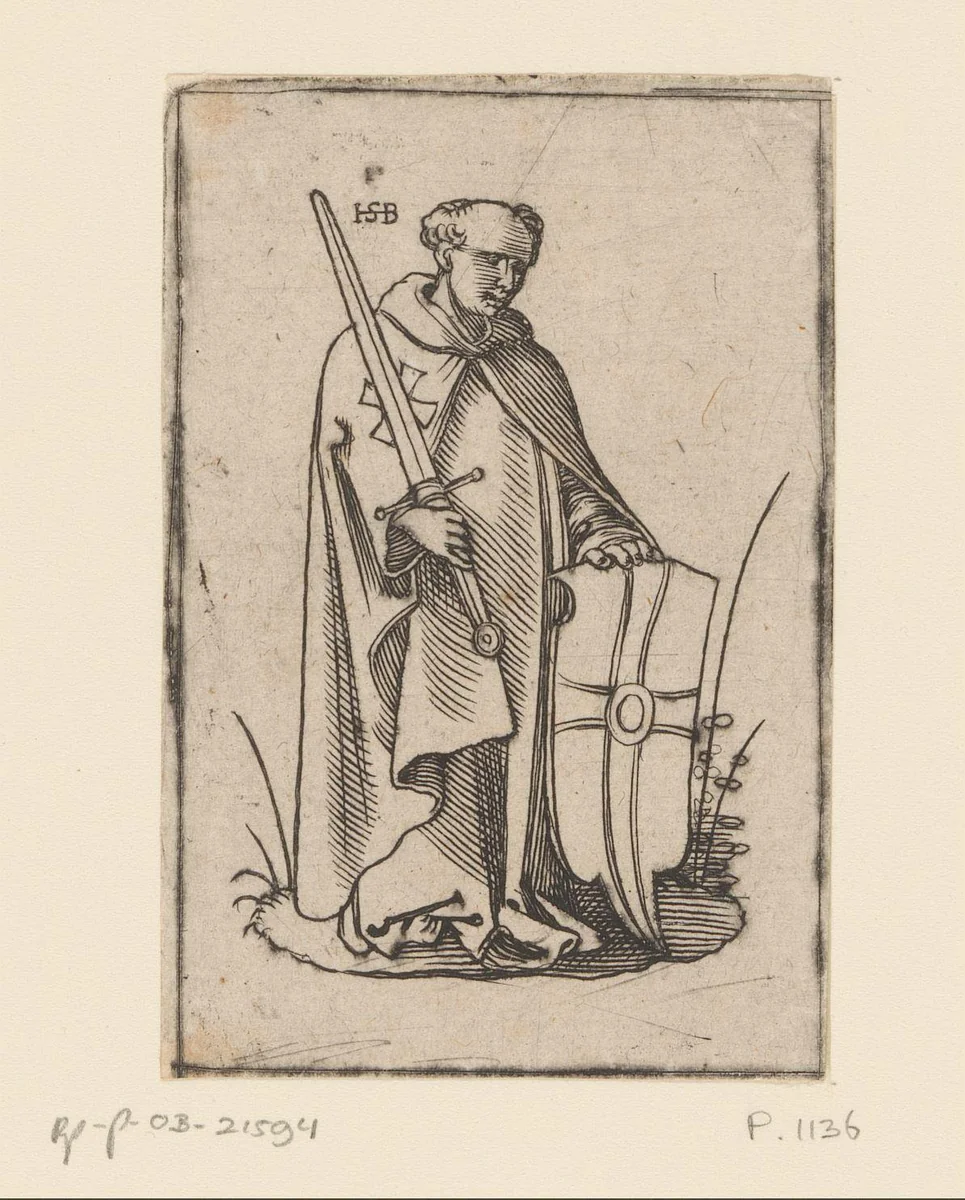 Monnik van de orde van Rhodos by anonymous, print, 1526