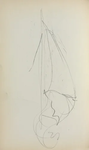 Italian Sketchbook: Sail (page 73) by Maurice Prendergast, book, 1898-1899