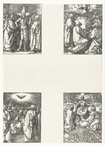 Ongelovige Tomas, Hemelvaart, Pinksteren, Laatste Oordeel by Unknown, print, 1510