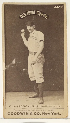 Glasscock, Shortstop, Indianapolis, from the Old Judge series (N172) for Old Judge Cigarettes by Goodwin & Company, photograph, 1887