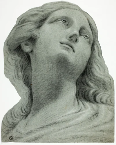 Female Head by C. Robinson, drawing, 1869-1884