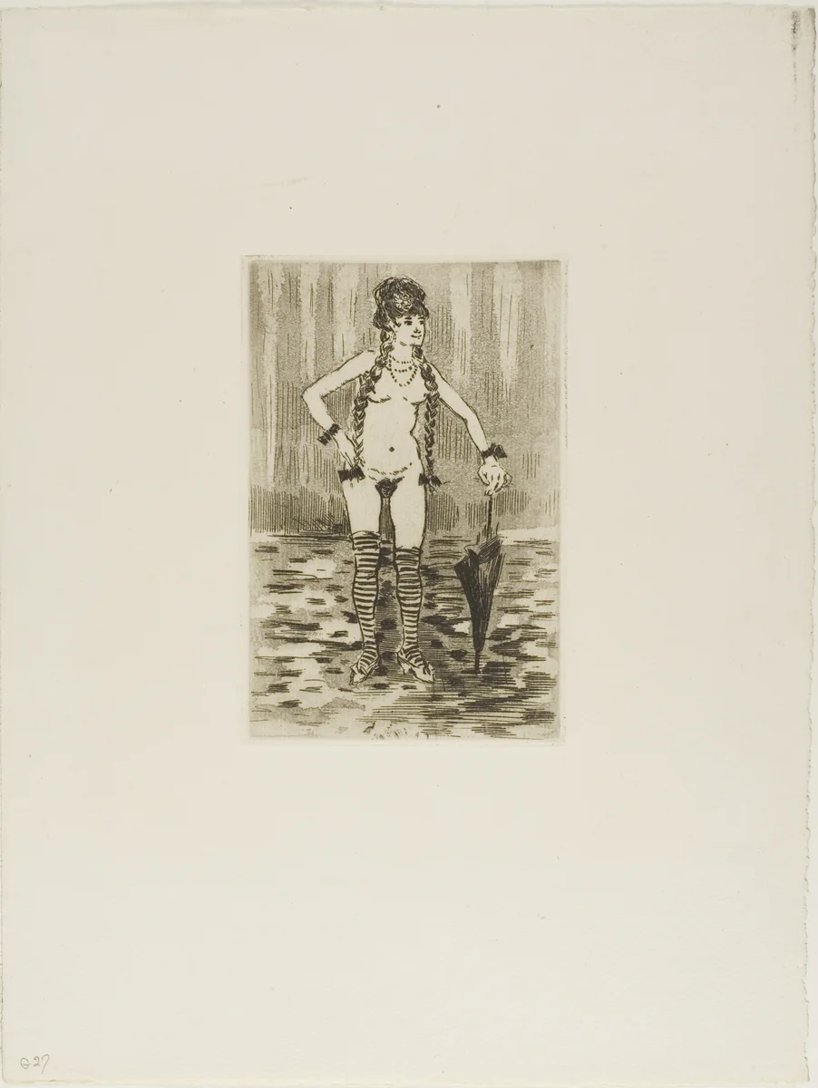 Rejected Frontispiece for Marthe by Jean-Louis Forain, print, 1879