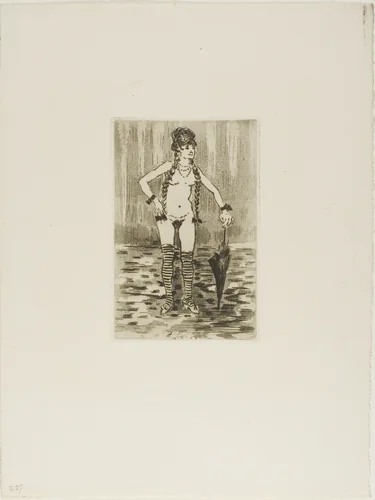 Rejected Frontispiece for Marthe by Jean-Louis Forain, print, 1879