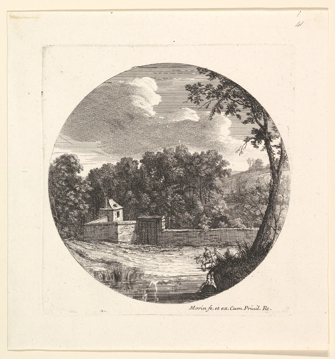 Le Porte Balle assis by Jean Morin, print, 1605-1650