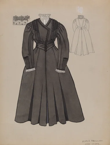Dress by Marie Famularo, index of american design, 1936