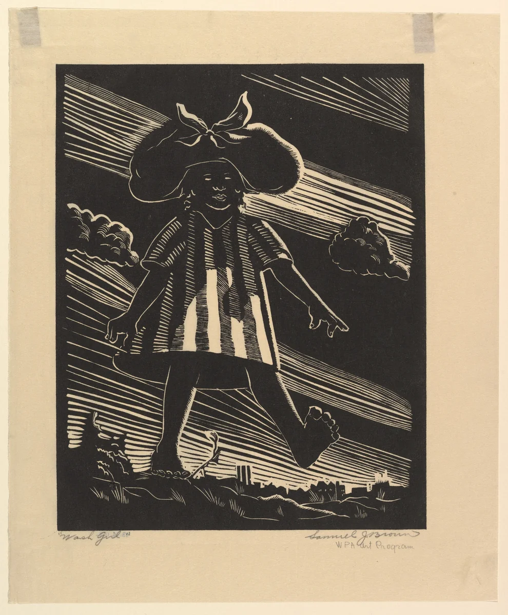 Wash Girl by Samuel Joseph Brown, Jr., print, 1935-1943