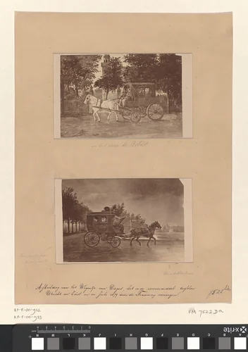 Fotoreproductie van het Wagentje van Dieges, de koets tussen Utrecht en Zeist, 1879 by anonymous, photograph, 1879-1926