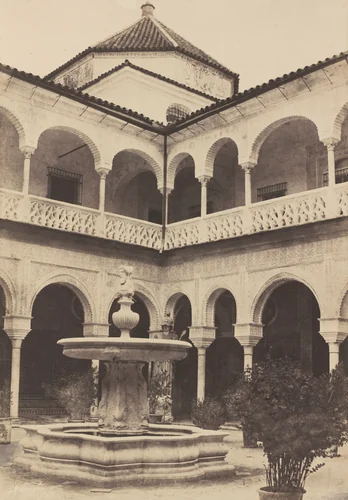 Espagne. Seville, Cour de la Maison Du Duc De Medina Celi dite Maison de Pilate by Edward King Tenison, photograph, 1853
