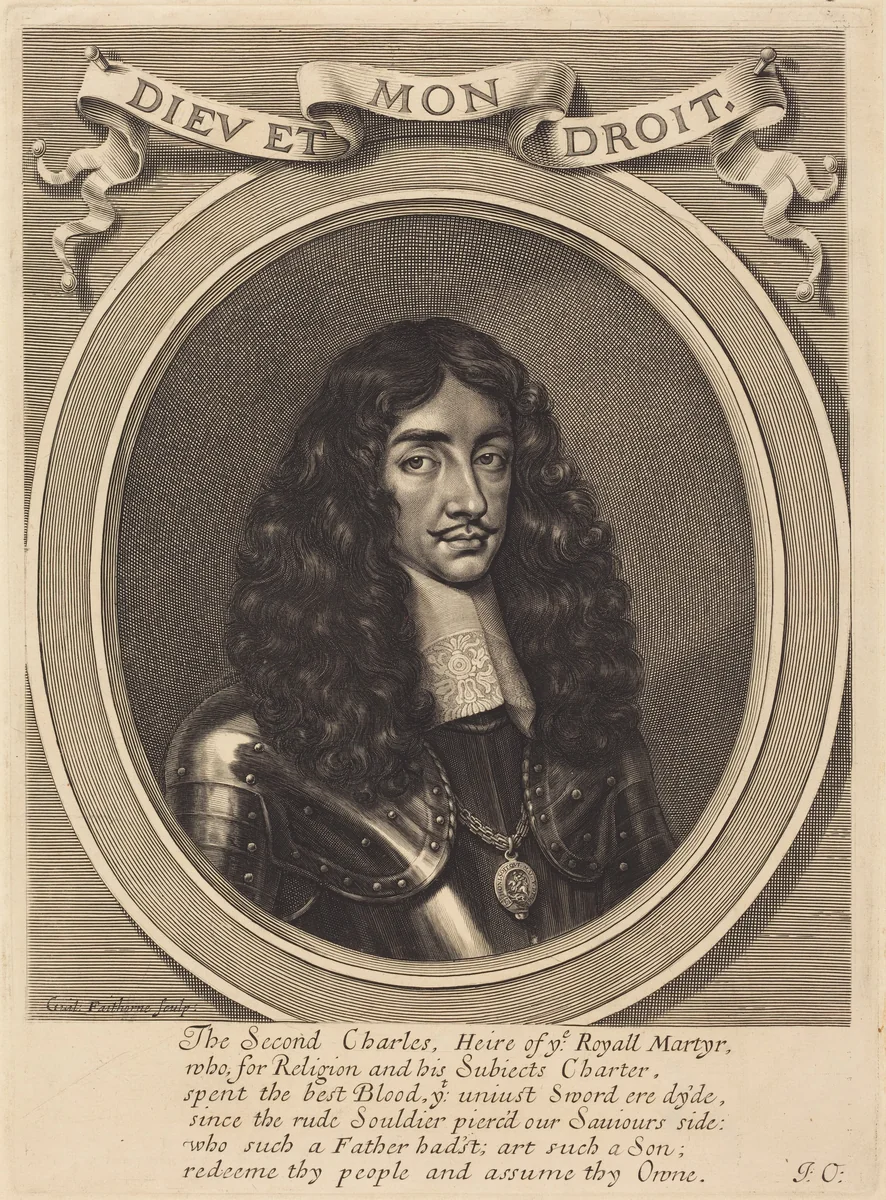 Charles II by William Faithorne, print, 1616-1691