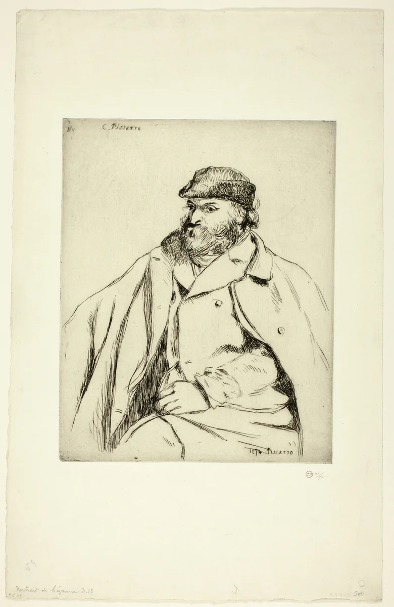 Paul Cézanne by Camille Pissarro, print, 1874