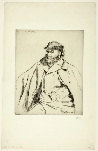 Paul Cézanne by Camille Pissarro, print, 1874