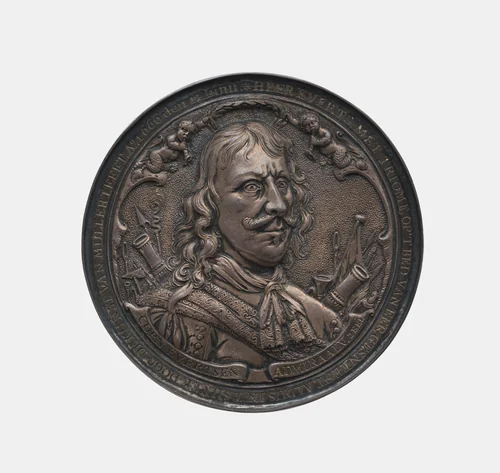 Admiral Cornelis Evertsen d. 1666 by O. Wouter Muller, metalwork, 1666