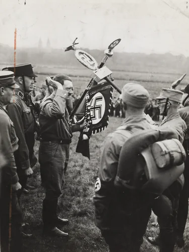 "The Leader of the German Nazis Reviews His Forces" by Times Wide World Photos, photograph, 1931