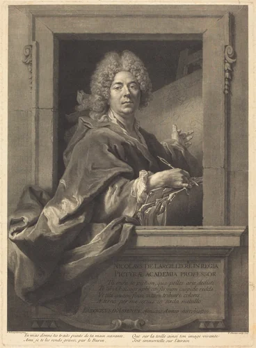 Nicolas de Largilliere by François Chereau; Nicolas de Largillierre, print, 1715
