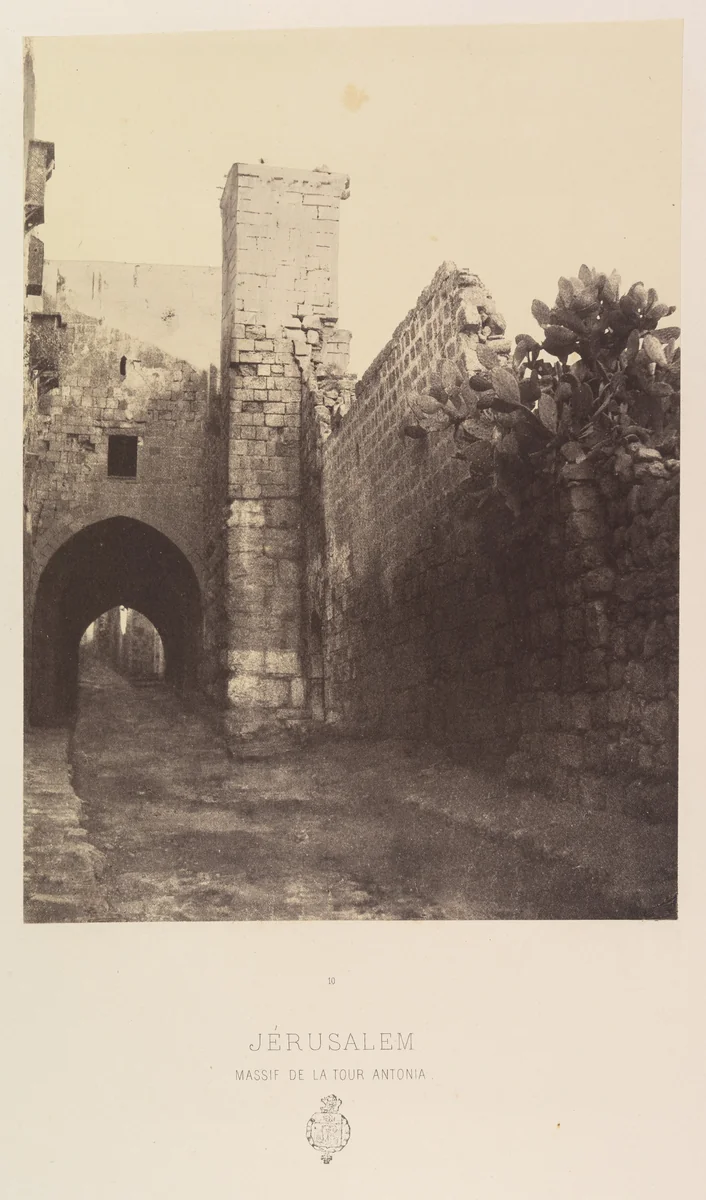 Jérusalem. Massif de la Tour Antonia by Louis de Clercq, photograph, 1860