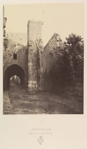 Jérusalem. Massif de la Tour Antonia by Louis de Clercq, photograph, 1860